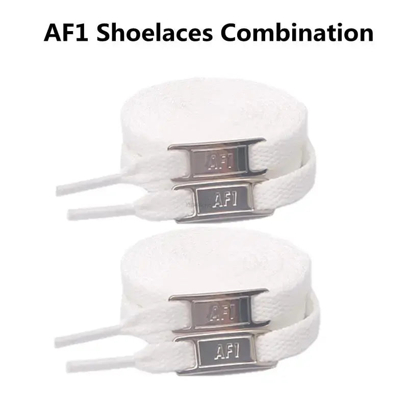 Cordones originales AF1 para zapatillas, combinación de cordones planos blancos y decoración de zapatos, accesorios para zapatos Air Force one